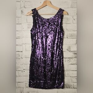 Ricki’s Purple Sequin Mini Dress Size 6 Party Holiday NYE Cocktail